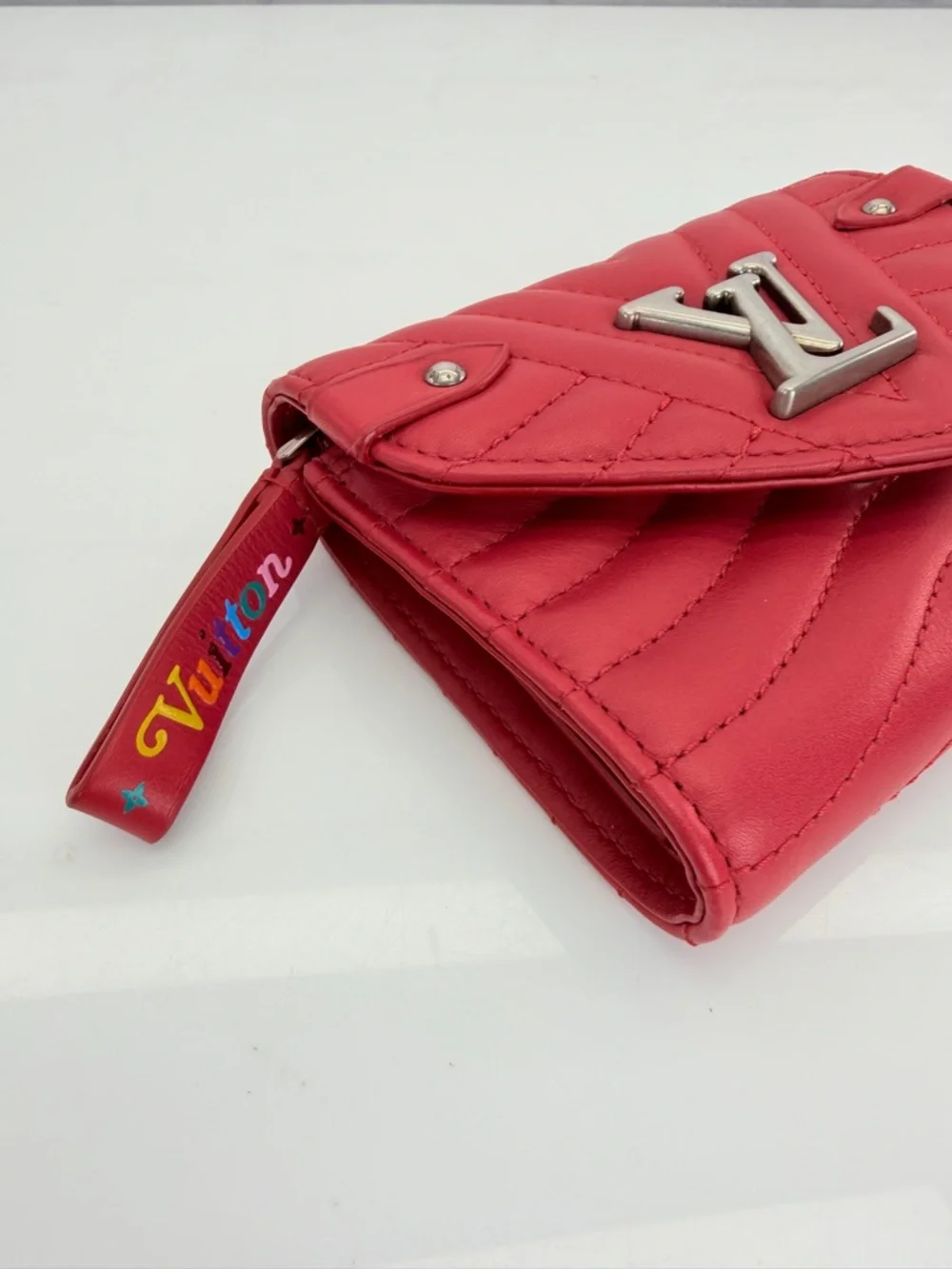 Louis Vuitton New Wave Red Quilted Leather Compact Wallet